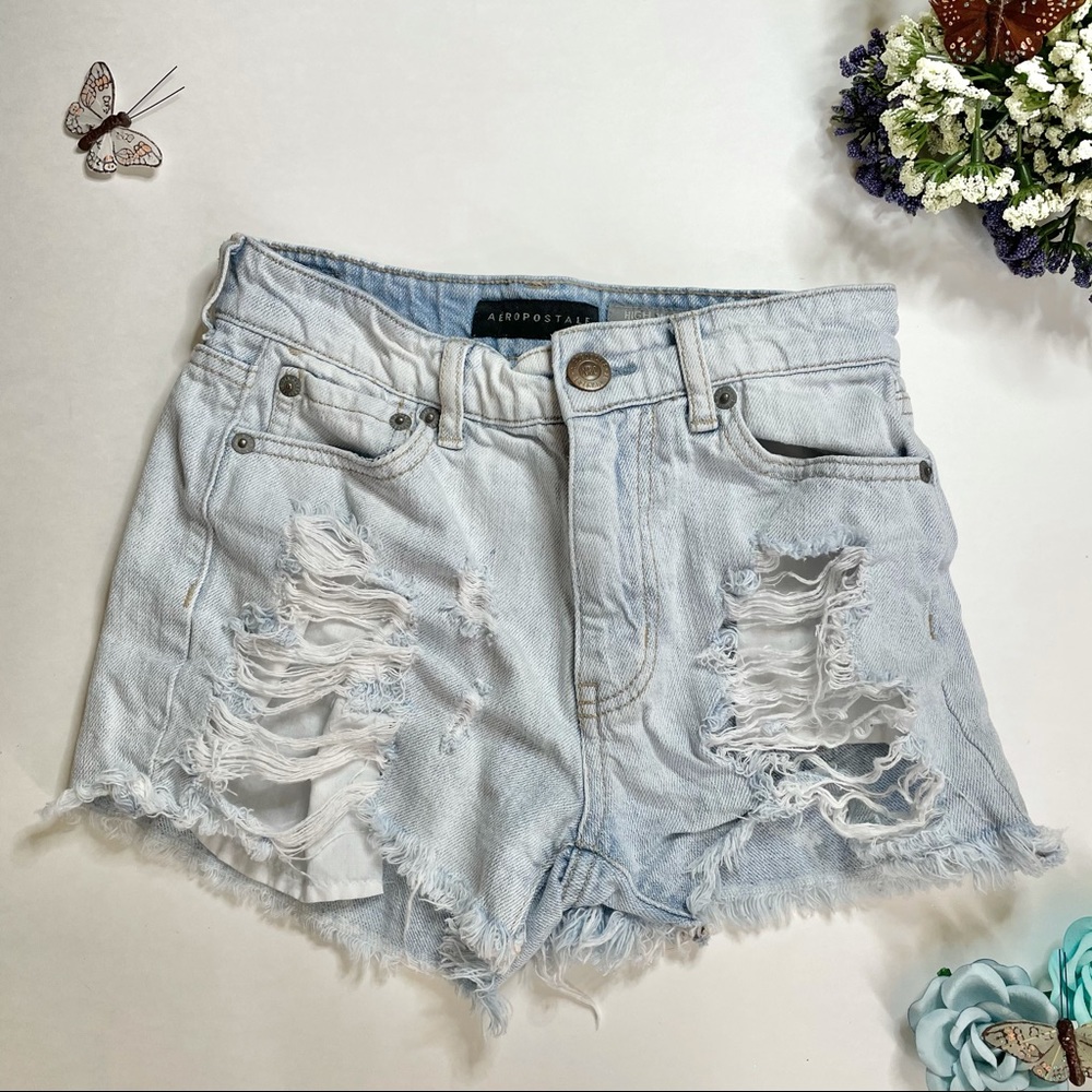 Aeropostale | High Waisted Ripped Shorts